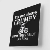 おもしろいサイクリング引用文 スクエア壁時計 (傾斜)