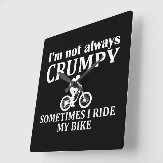 おもしろいサイクリング引用文 スクエア壁時計 (傾斜)