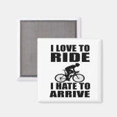 おもしろいサイクリング感動的引用文 マグネット (正面/裏面)