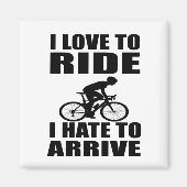 おもしろいサイクリング感動的引用文 マグネット (正面)