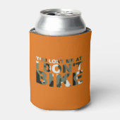 おもしろいサイクリング迷彩柄お失った前は自転車サイクリスト 缶クーラー (缶正面)