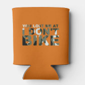 おもしろいサイクリング迷彩柄お失った前は自転車サイクリスト 缶クーラー (裏面)