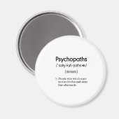 おもしろいサイコパス定義サークル マグネット (正面/裏面)