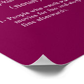 おもしろいサイコパス定義ワイン ポスター (角)