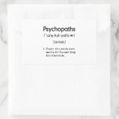 おもしろいサイコパス定義 長方形シール (バッグ)