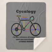 おもしろいサイコロジーサイクリングバイク乗馬定義ユーモア シェルパブランケット (正面)