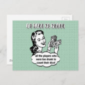 おもしろいサイコロ – やりたい感謝してい ポストカード (正面/裏面)