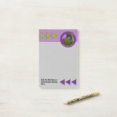 おもしろいサイバー認識度警告ズ猫スローガンカスタムー ポストイット (デスク上)