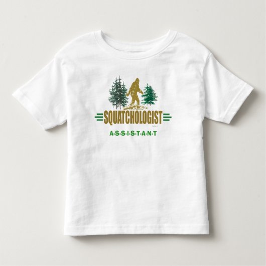 おもしろいサスカッチ・ハンター トドラーTシャツ (正面)