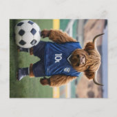 おもしろいサッカーの服を着た高地の牛 チラシ (正面)