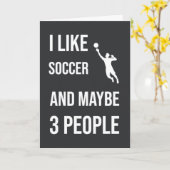 おもしろいサッカーゴールキーパーカードプレーヤーハンター ユーモアスポーツファン カード (黄色い花)