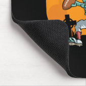 おもしろいサッカーゾンビプレーヤーハロウィンサッカーボール マウスパッド (コーナー)