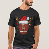 おもしろいサッカートナディアサンタハットクリスマスホリデー Tシャツ (正面)