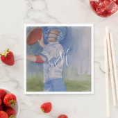 おもしろいサッカーパーティーモノグラム スタンダードランチョンナプキン (インサイチュ)