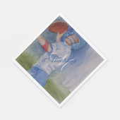 おもしろいサッカーパーティーモノグラム スタンダードランチョンナプキン (角)