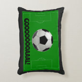 おもしろいサッカーボールとピッチゴール!（サッカー）スポーツ アクセントクッション (正面(垂直))