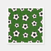 おもしろいサッカーボールスポーツパターンパーティーナプキン スタンダードカクテルナプキン (正面)