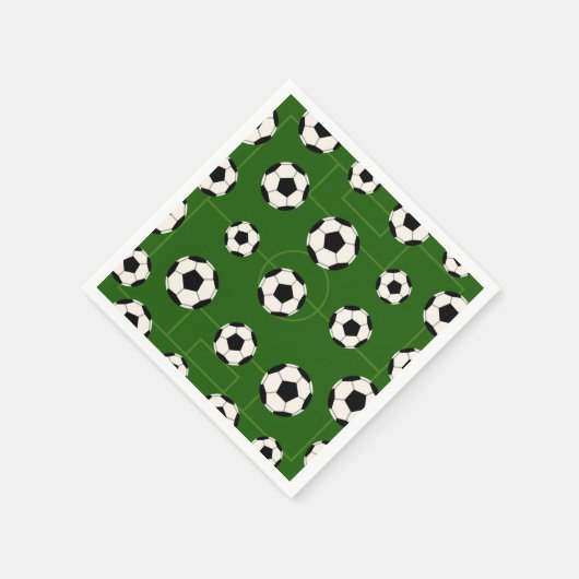 おもしろいサッカーボールスポーツパターンパーティーナプキン スタンダードカクテルナプキン (角)