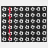 おもしろいサッカーボールフリースブランケット フリースブランケット (正面(横))