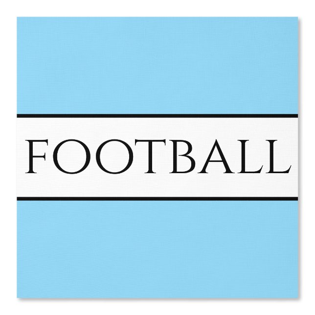 おもしろいサッカー文字ライトブルー白黒ストライプズ 壁紙 (正面)