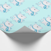 おもしろいサッシモラポーラベアハッピースマイル漫画 ラッピングペーパー (角)