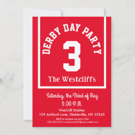 おもしろいサドレクロスダービーホースレースパーティードット 招待状