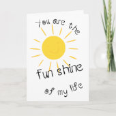 おもしろいサニー名前と年齢の追加ハッピーバースデー カード (正面)