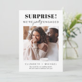 おもしろいサプライズ ついに婚約 フォトエンゲージメント 案内状 (スタンド正面)