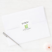 おもしろいサボタコブウ結婚ラブ婚約パーティ ラウンドシール (封筒)