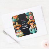 おもしろいサボテンかわいいウノタコ最初のフィエスタ1st誕生日 スクエアシール (封筒)