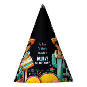 おもしろいサボテンかわいいウノタコ最初のフィエスタ1st誕生日 パーティーハット (正面)