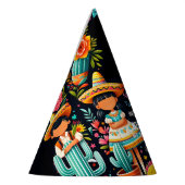 おもしろいサボテンかわいいウノタコ最初のフィエスタ1st誕生日 パーティーハット (左)