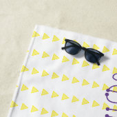 おもしろいサボテン三尾の歌の漫画イラストレーション ビーチタオル (インサイチュ)