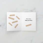 おもしろいサボテン植物イメージハッピーバースデー挨拶 カード (内部)