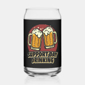 おもしろいサポートデイ飲み言葉アートビール ガラス缶 (裏面)