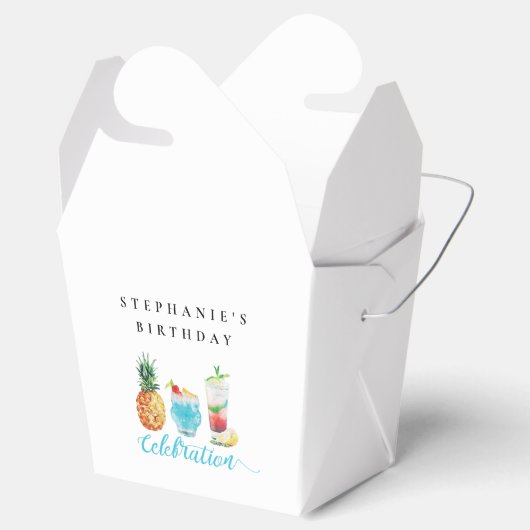 おもしろいサマーお祝いカクテルバースデーパーティー フェイバーボックス (オープン)
