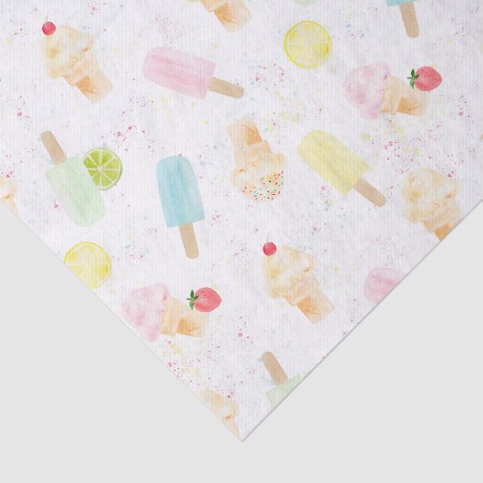 おもしろいサマーアイスクリームバースデーパーティー 薄葉紙 (詳細)