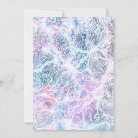 おもしろいサマーウォータープールパーティー誕生日 招待状 (裏面)