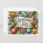 おもしろいサマークリスマスin 7月ホリデー ポストカード (正面/裏面)