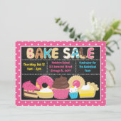 おもしろいサマースクールのベイクセール 招待状 (スタンド正面)