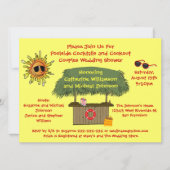 おもしろいサマーティキハットクックアウトカップルズブライダルシャワー 招待状 (正面)