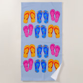 おもしろいサマービーチサンダルトンサンダルズビーチビーチT ビーチタオル (正面)