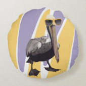 おもしろいサマービーブペリカンバード ラウンドクッション (裏面)