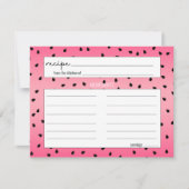 おもしろいサマーフルーツスイカ種子レシピカード ノートカード (正面)