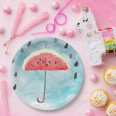おもしろいサマーフレッシュメロンフルーツ雨 ペーパープレート (パーティー)