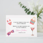 おもしろいサマープールパーティーウォーターカラースウィート16 エンクロージャーカード (スタンド正面)