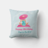 おもしろいサマープールパーティーウォーターカラースウィート16 クッション (正面)