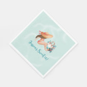 おもしろいサマープールパーティーウォーターカラースウィート16 スタンダードランチョンナプキン (角)