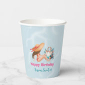 おもしろいサマープールパーティーウォーターカラースウィート16 紙コップ (裏面)