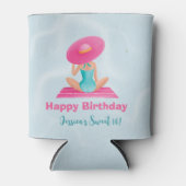 おもしろいサマープールパーティーウォーターカラースウィート16 缶クーラー (正面)